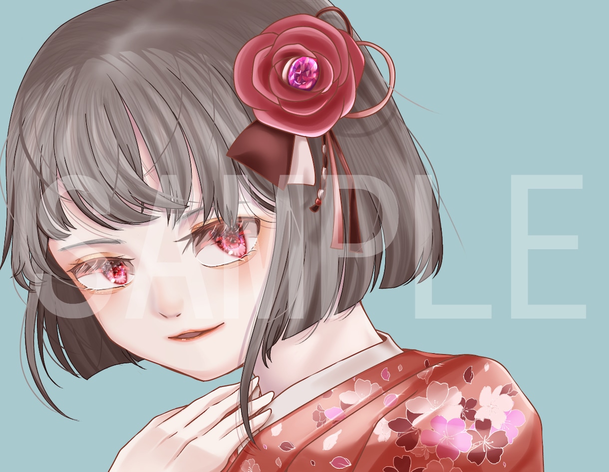 あなただけの可愛いレトロな女の子イラスト描きます 何か一つの物を題材にしたレトロ風女の子を描きます。 イメージ1