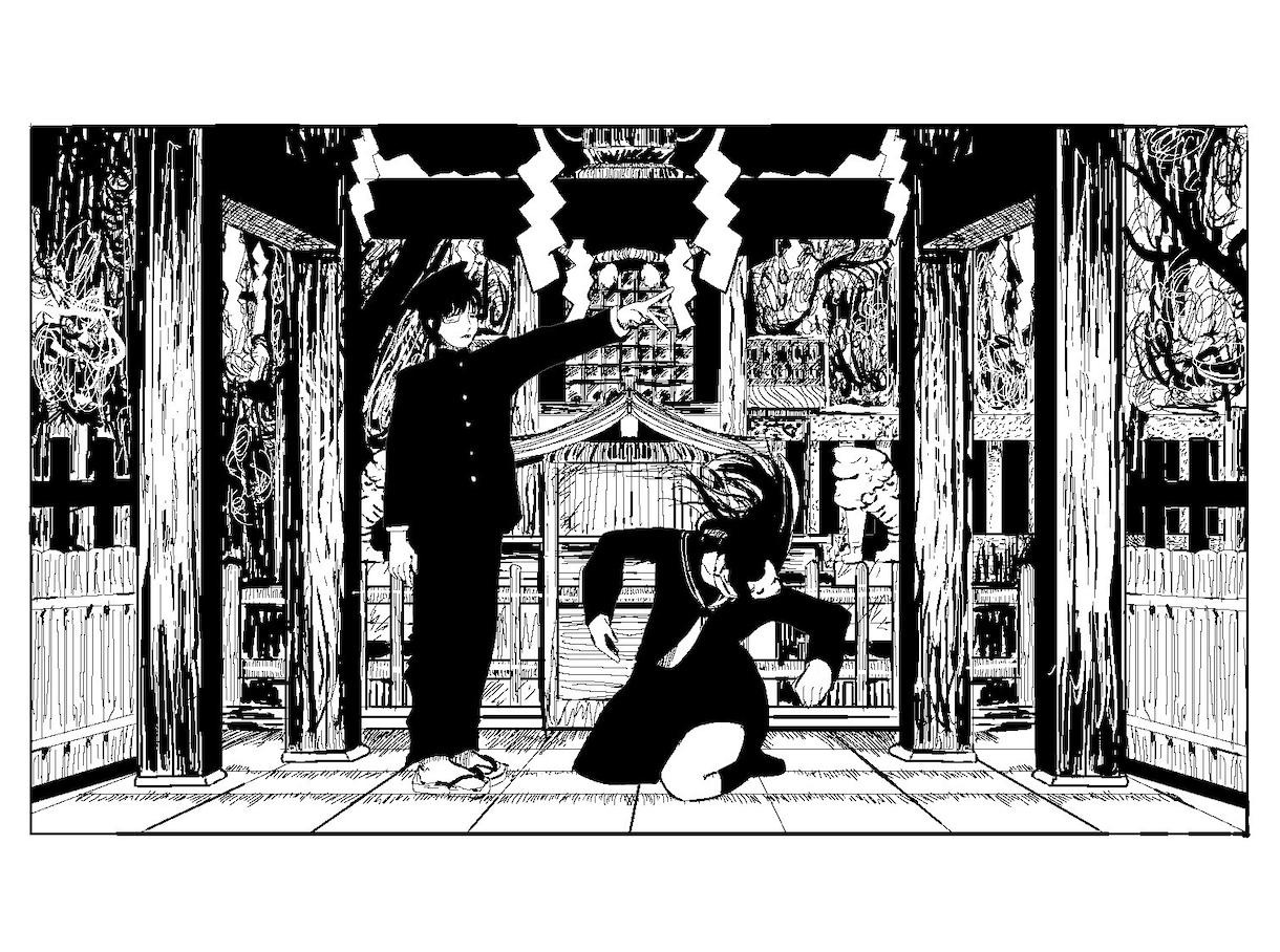 楽曲サムネやジャケットデザイン、1枚絵など描きます 世界観重視｜MV・PV・グッズ向けモノクロイラスト制作 イメージ5