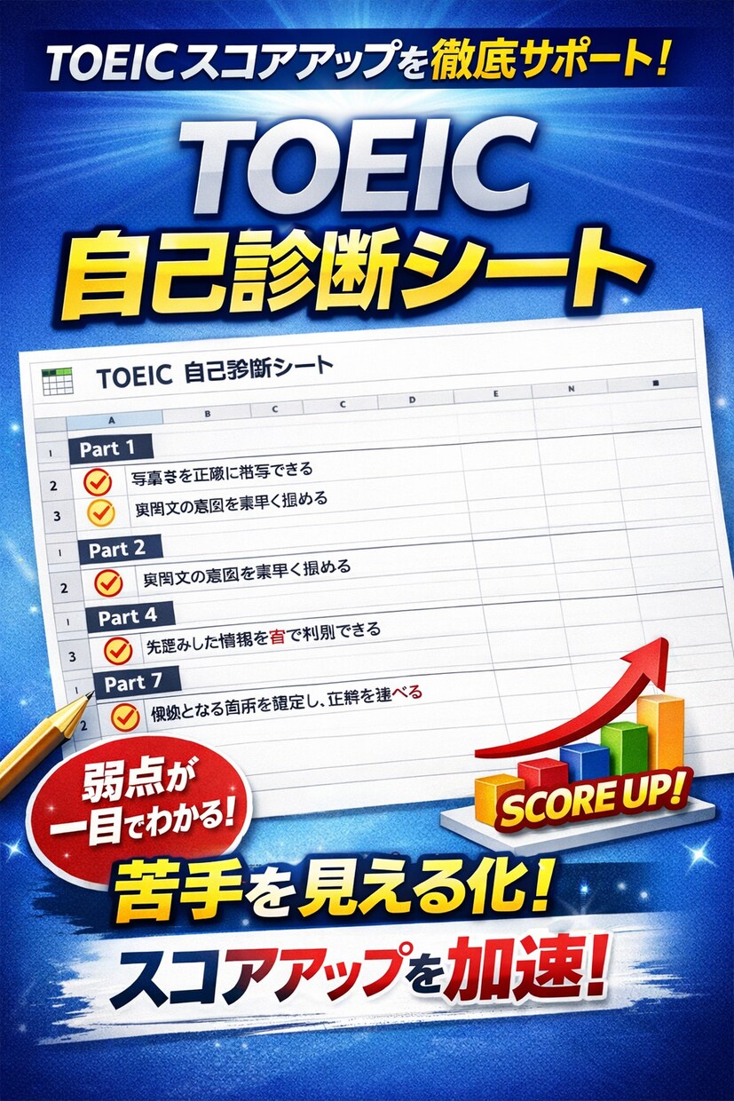 TOEICの伸び悩み原因を可視化しサポートします 頑張っているのに、なぜ伸びない？を見える化します イメージ1
