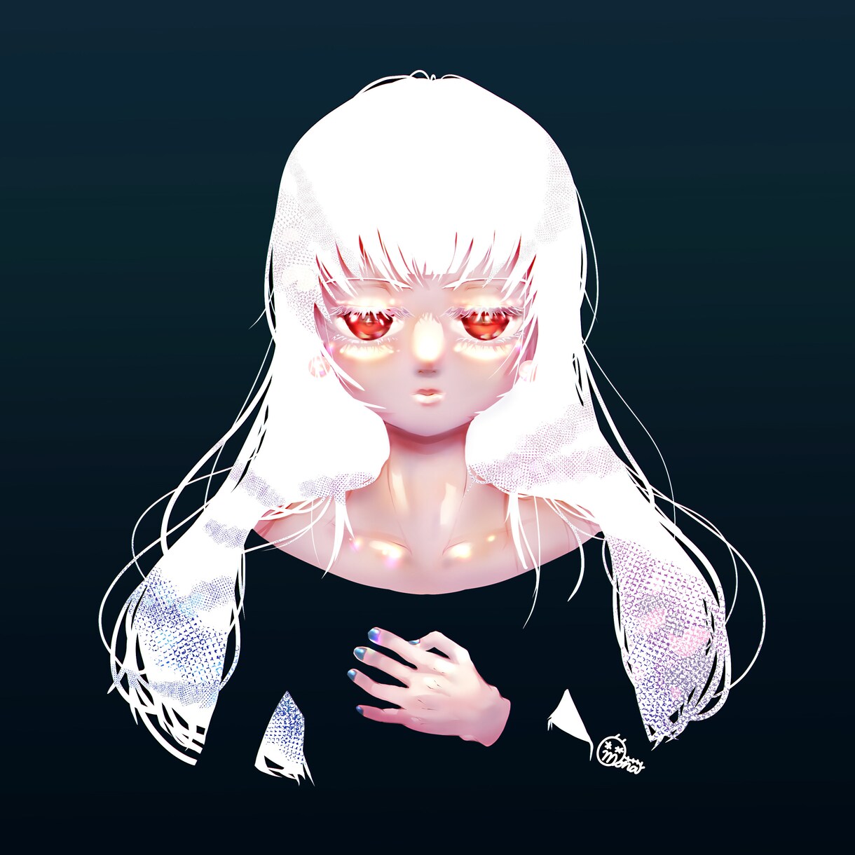 女の子のイラスト描きます 神秘的な雰囲気と成分多めの画風です イメージ2