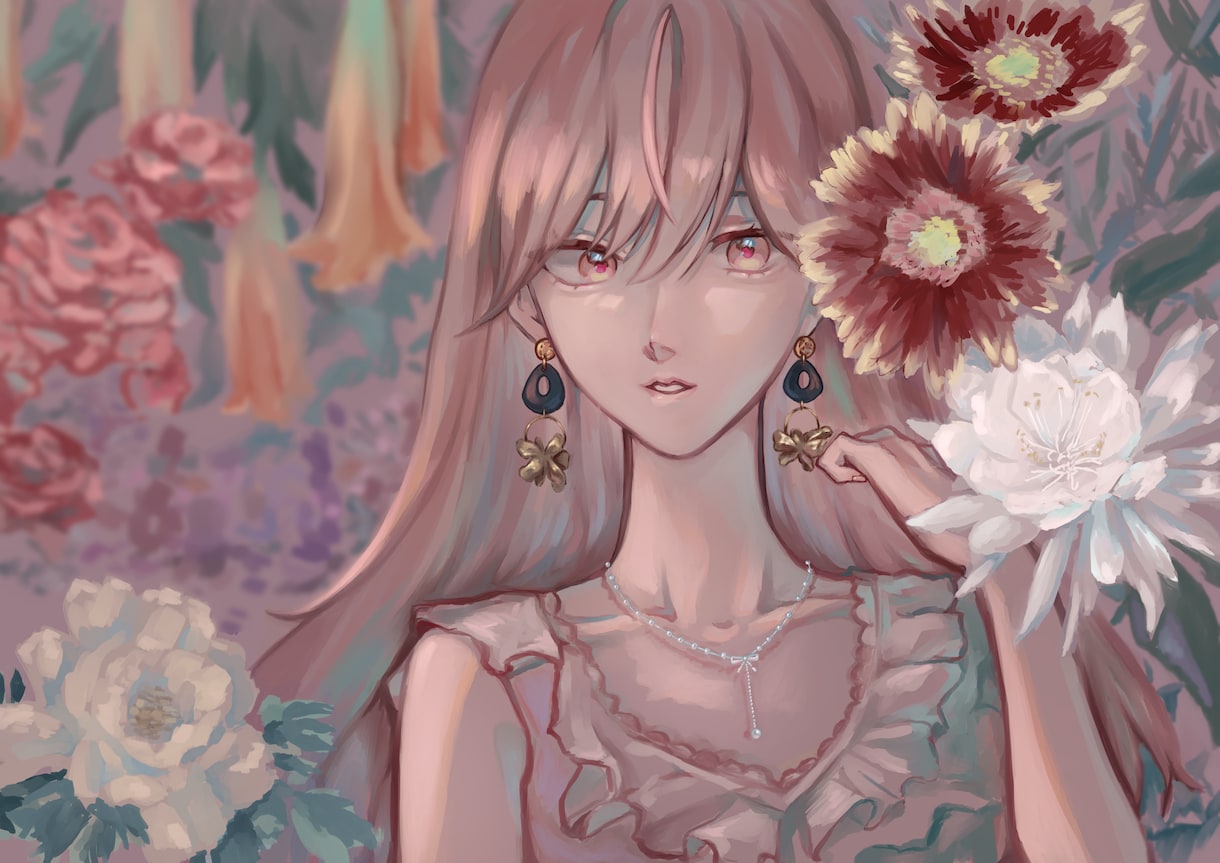 華やかで可愛いイラスト制作いたします アイコンやサムネ・挿絵にどうぞ！真心込めて制作します イメージ3