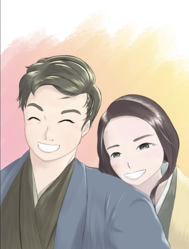 写真から私の絵柄でイラスト化します あまりできない構図や写真と写真の融合など自由にできます！ イメージ2