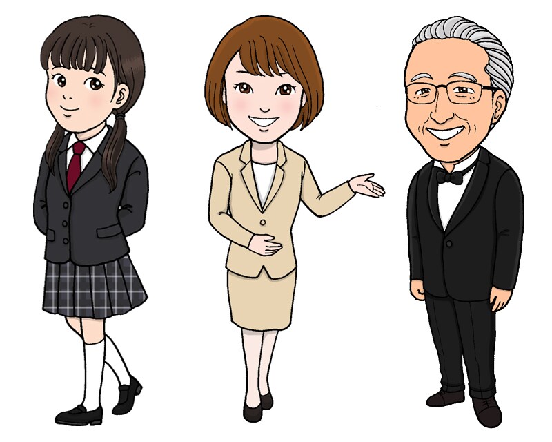 お客様のお写真をもとに似顔絵ミニキャラを作成します SNSに！法人様のホームページに！下書き修正3回までOK！ イメージ1