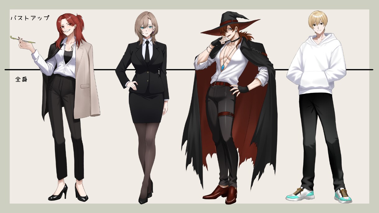 TRPG・ゲームで使える立ち絵を制作します キャラクターの性格やこだわりが伝わる一枚を イメージ3
