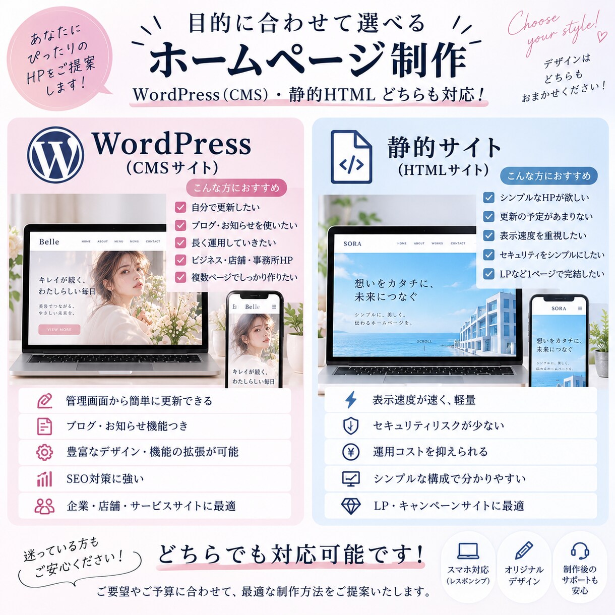 35,000円で高品質なホームページを制作します WordPress対応可、魅力が伝わるサイトを丁寧に制作 イメージ2
