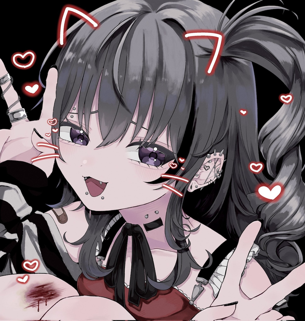アイコンイラスト作成します 貴方だけの病みかわキラキラをお届けします♡ イメージ2
