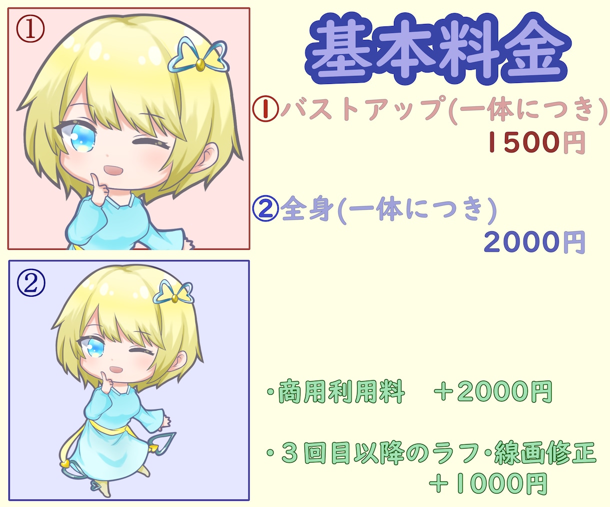 ポップなミニキャラ描きます LINEスタンプ・SNSアイコン・ヘッダーなどの用途に対応！ イメージ2