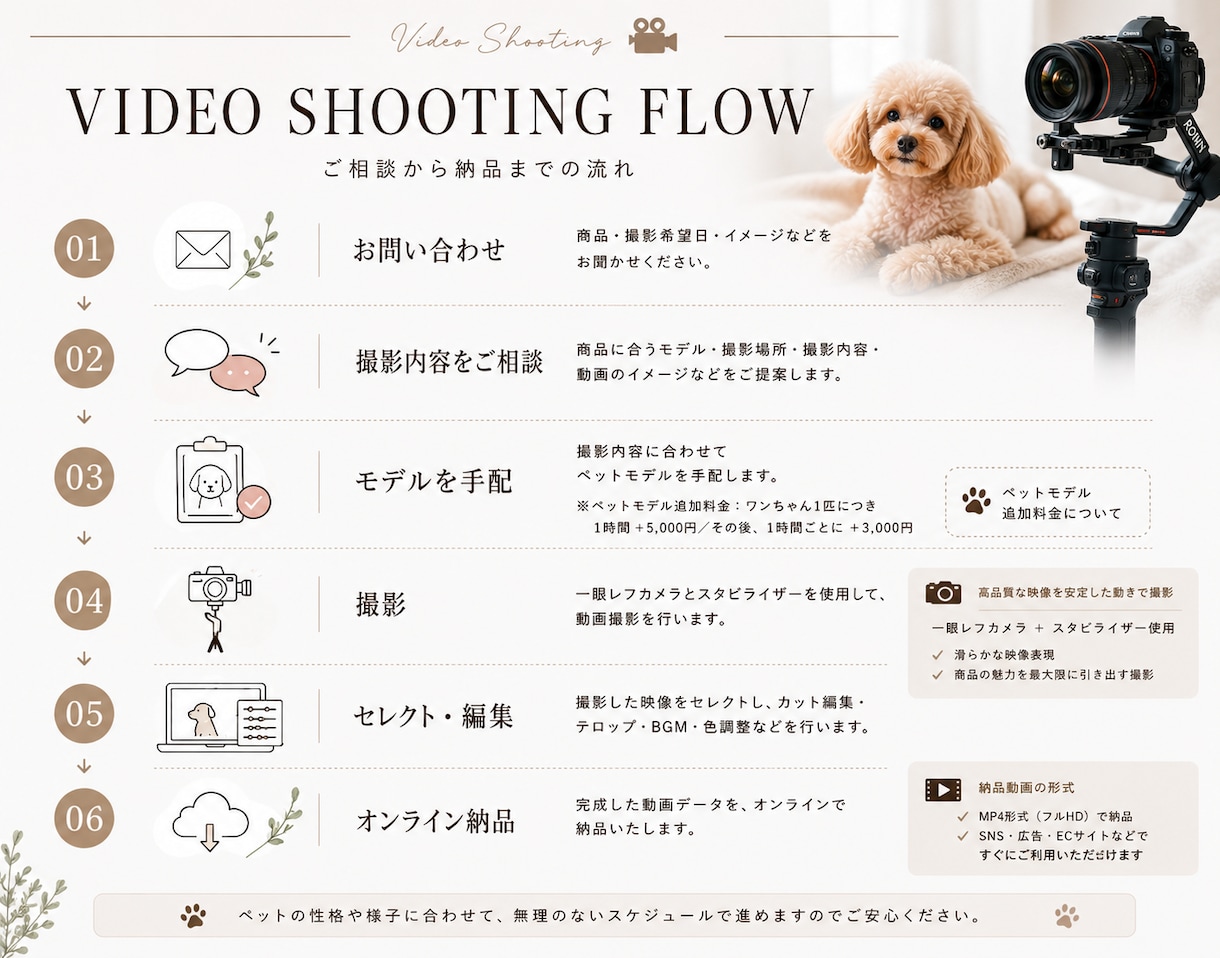 ペット用品の魅力が伝わる動画を撮影します 使用シーンやブランドイメージを映像で表現 イメージ7