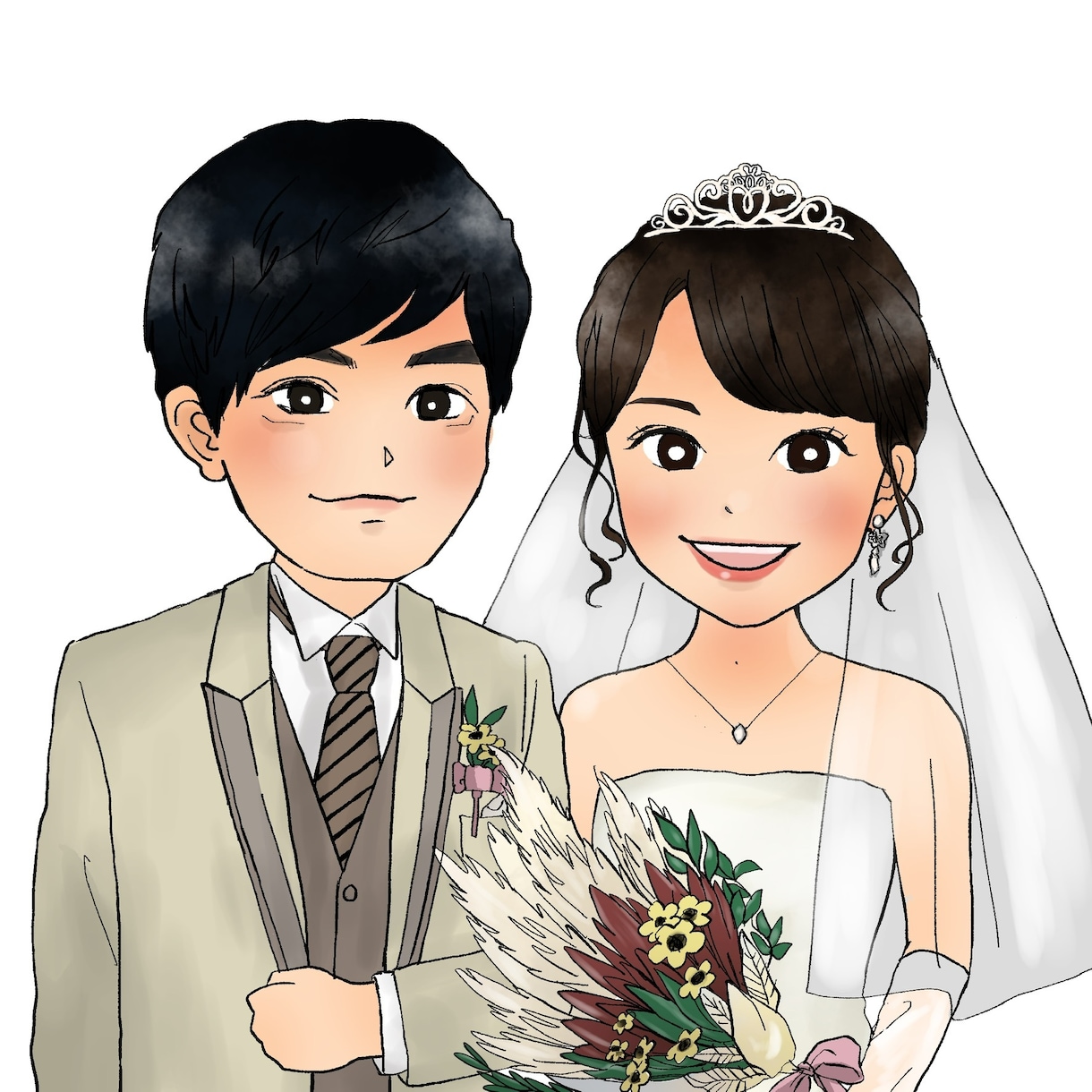 かわいいデフォルメ似顔絵かきます ミニキャラ化したあなたをお描きします イメージ2