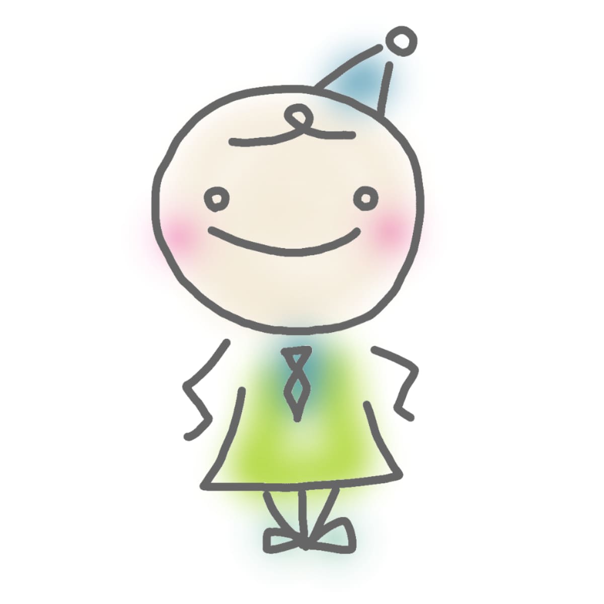 ちょっと変わった棒人間の妖精イラスト描きます B型が描く個性的なイラストこれは、妖精です イメージ2