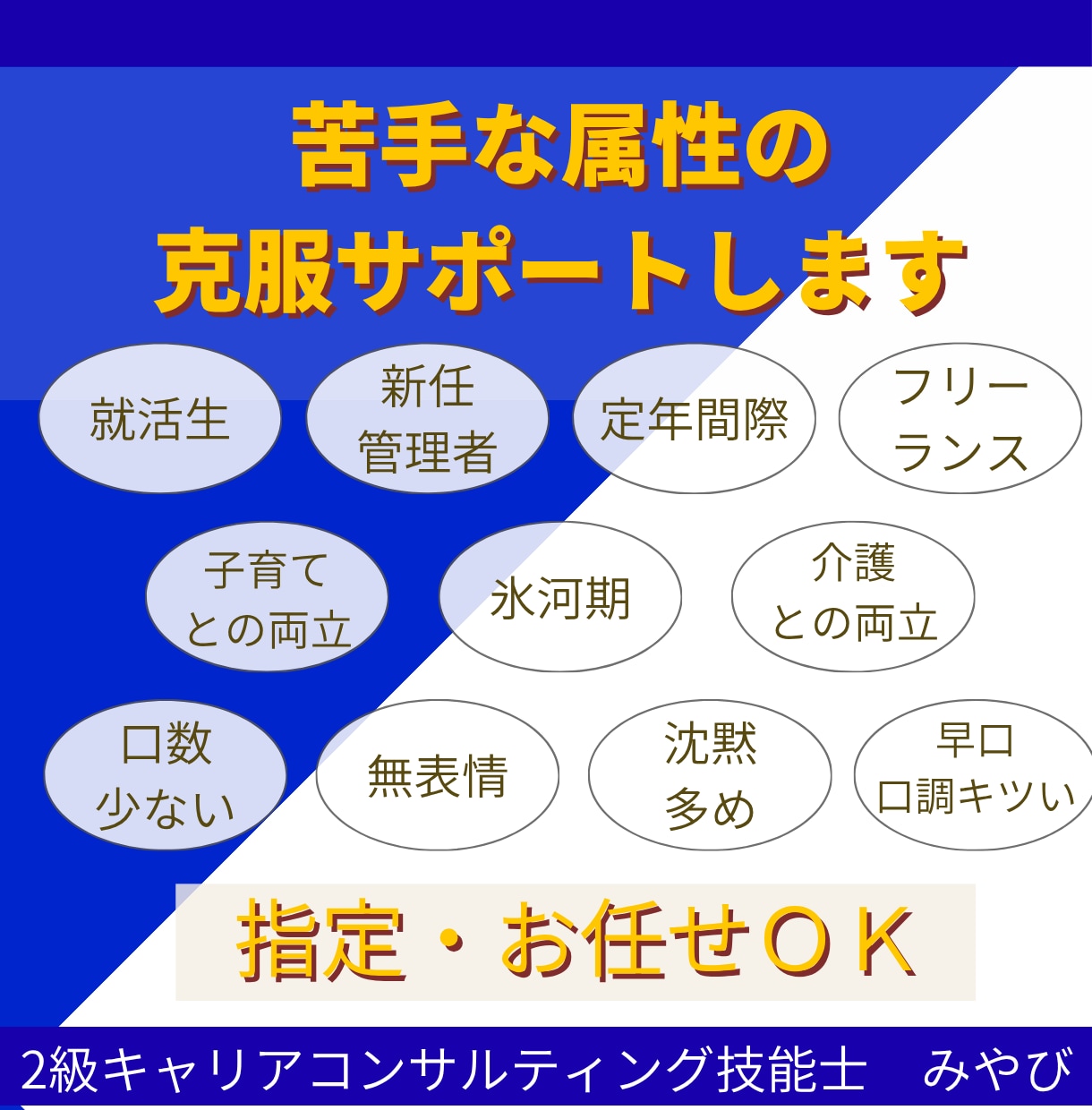 キャリアコンサルタント面接試験のCL役やります オールＡ合格のキャリコンが様々なケースで面接対策をサポート！ イメージ2