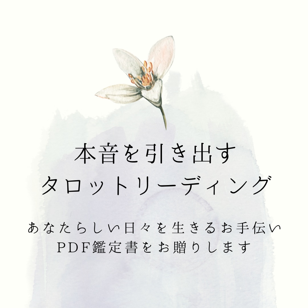 あなたらしい人生を創るお手伝いします タロットで本音を引き出し、日々のモヤモヤを晴らします イメージ1