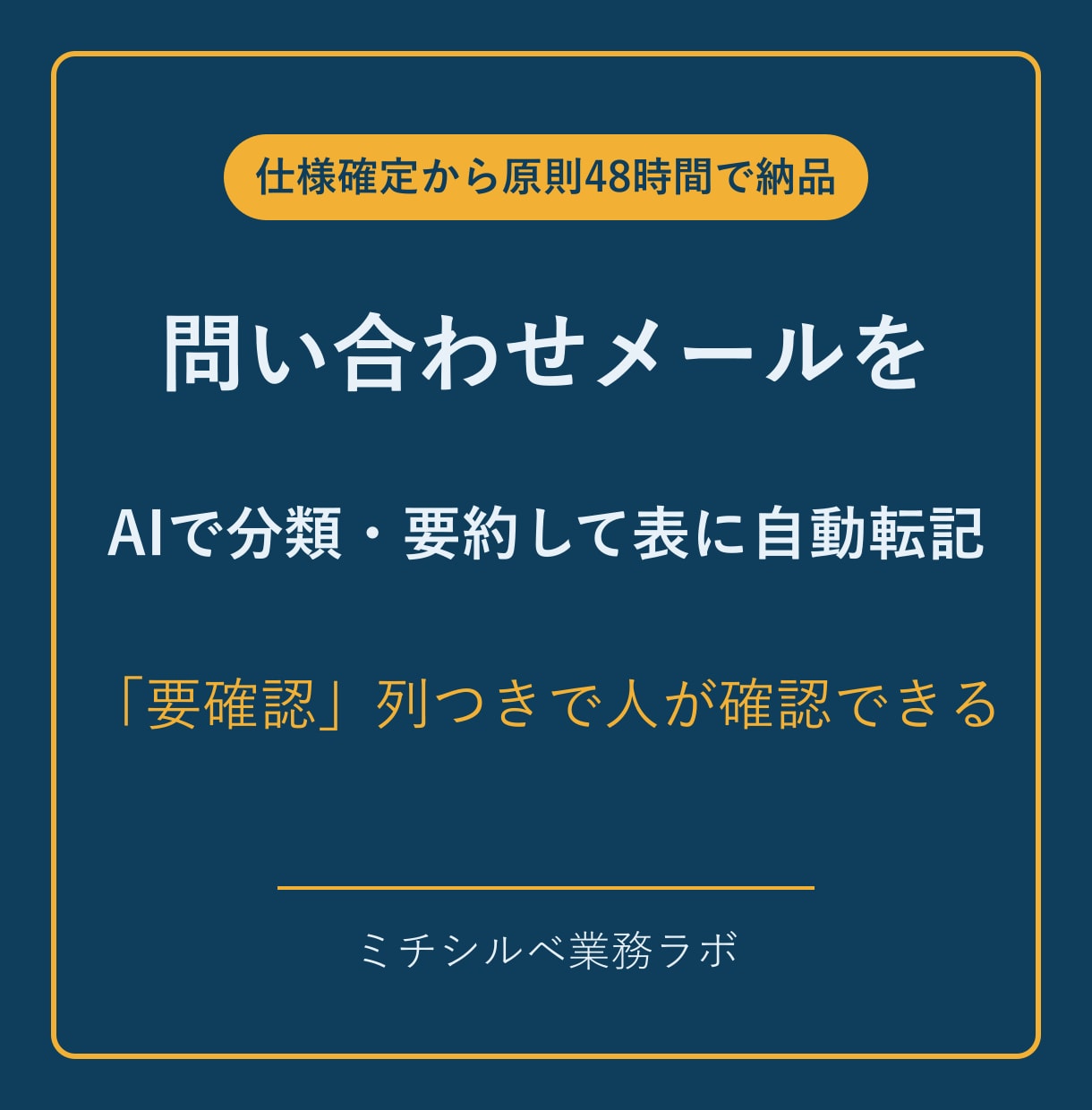 AIでメール仕分け・転記を自動化します Gmail×AIで仕分け・要約・転記を自動化 イメージ1