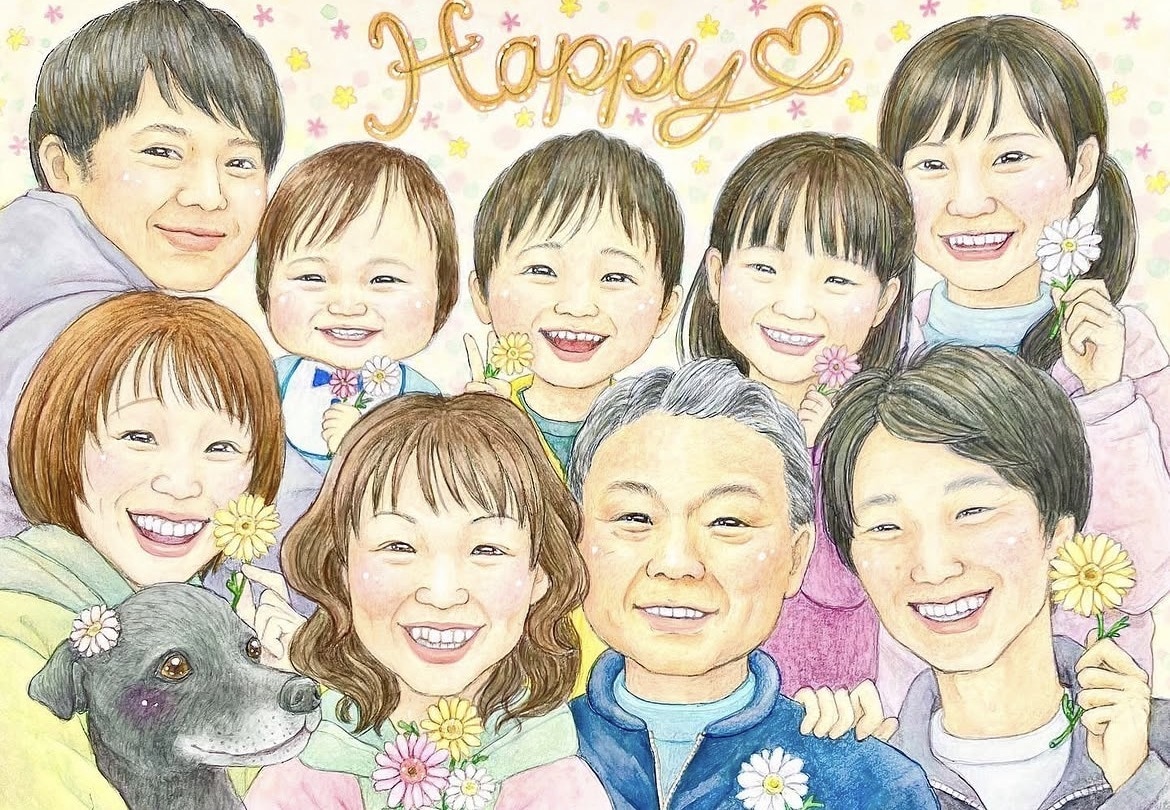 ほんわか優しい♡似顔絵描きます 家族やペットの似顔絵など、手描きで心温まる作品に仕上げます イメージ4