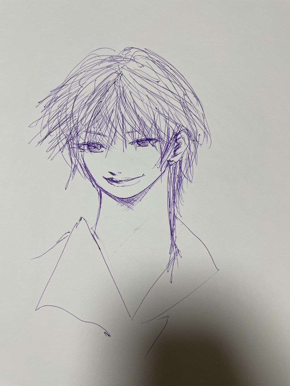 女性のイラスト（上半身）ボールペンで描きます 技術がある方で、何かのベースに使えそうだと思う方 イメージ10