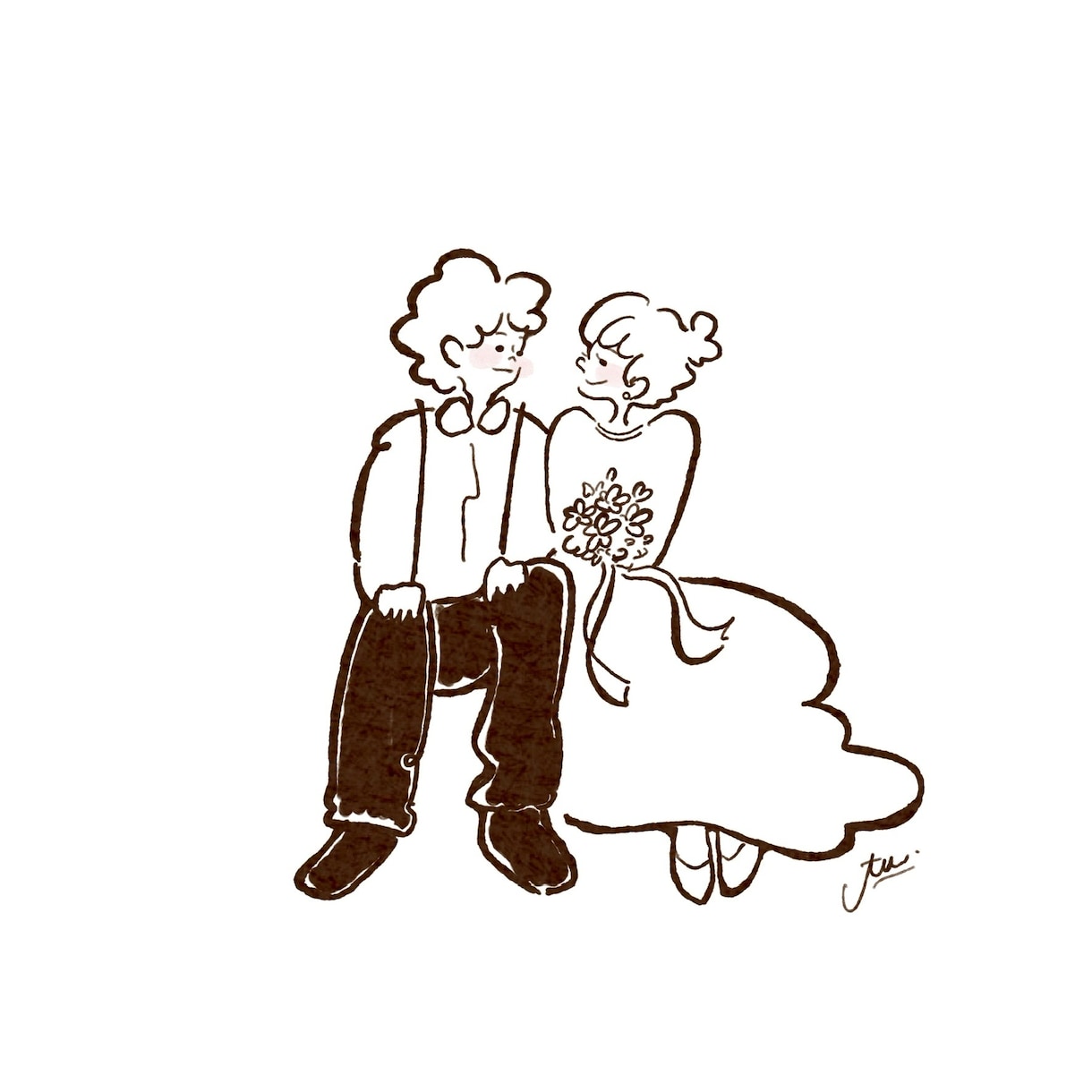 大切な思い出に寄り添います 結婚式/晴れの日に心温まる似顔絵を イメージ4