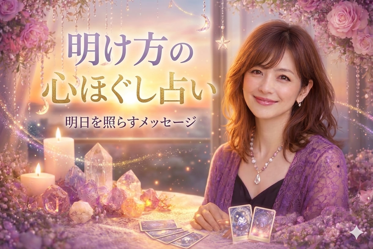 明け方の心ほぐし占いをします 夜がいちばん静かな時間に、あなたの本音にそっと寄り添います。 イメージ1
