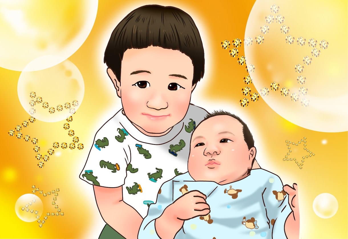 ０歳～小学生限定で似顔絵描きます お任せなら背景無料(*^^*) イメージ4