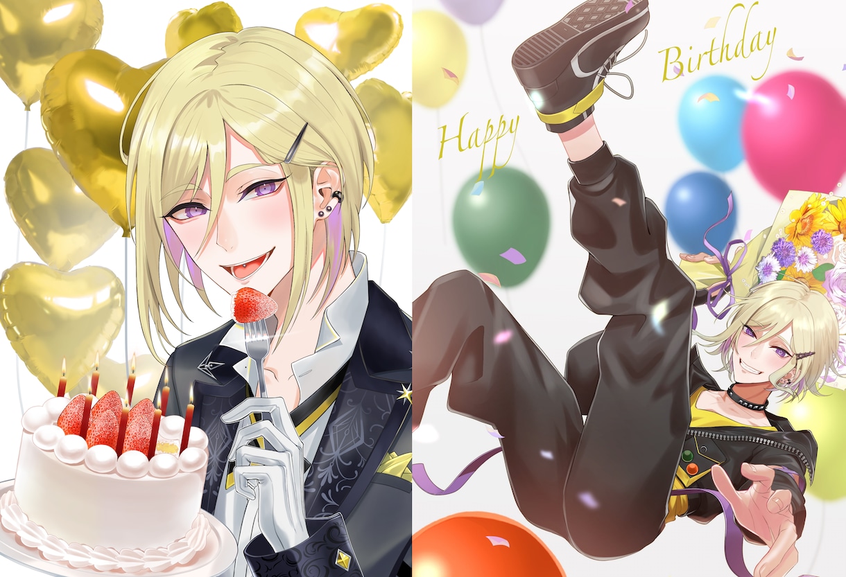 商用可！かっこいい/かわいい男性イラスト描きます アイコン/1枚絵/歌みたサムネ/記念イラスト/グッズ/表紙 イメージ8