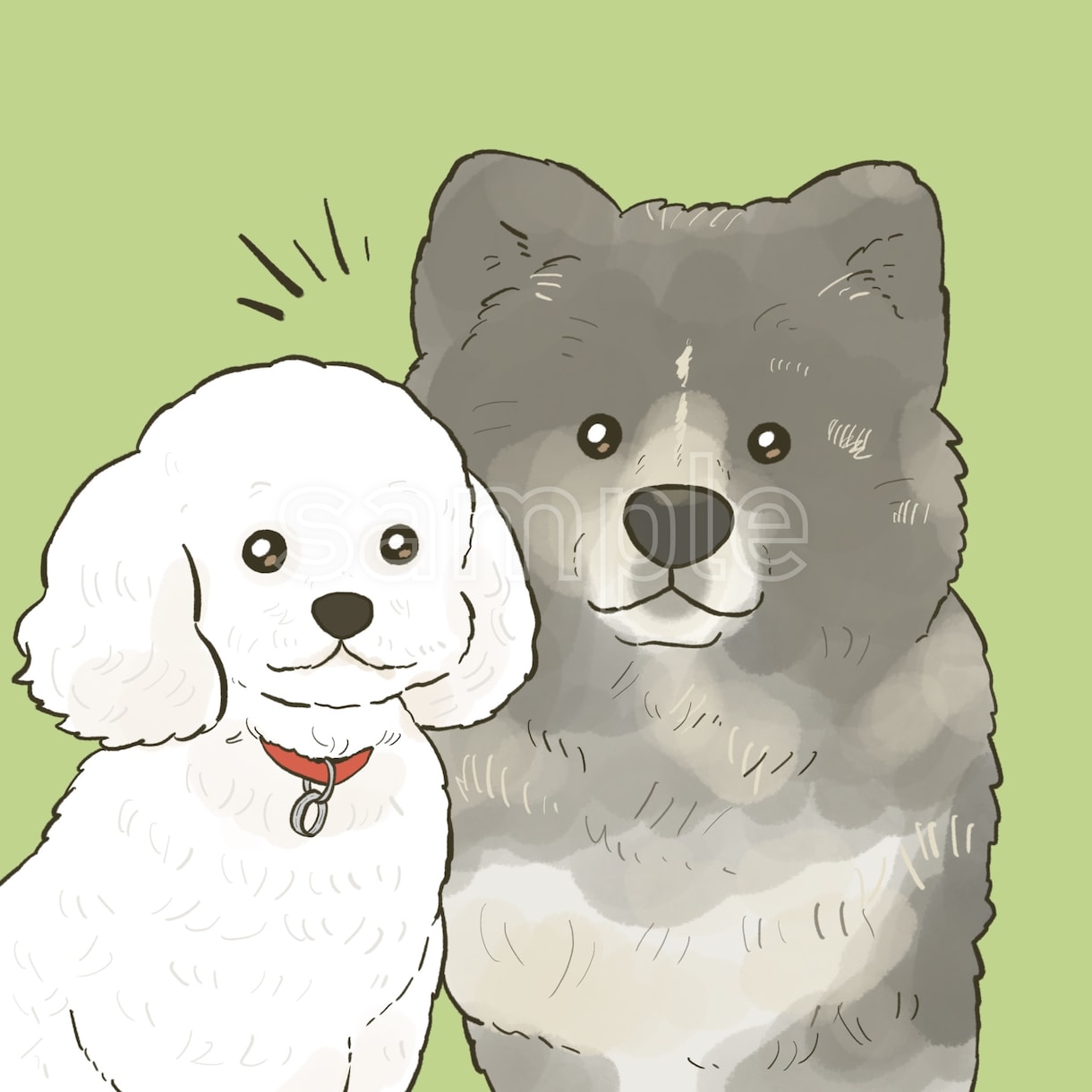 ペットの似顔絵アイコンお描きします 犬、猫、鳥などペットの似顔絵アイコンを作成致します！ イメージ2