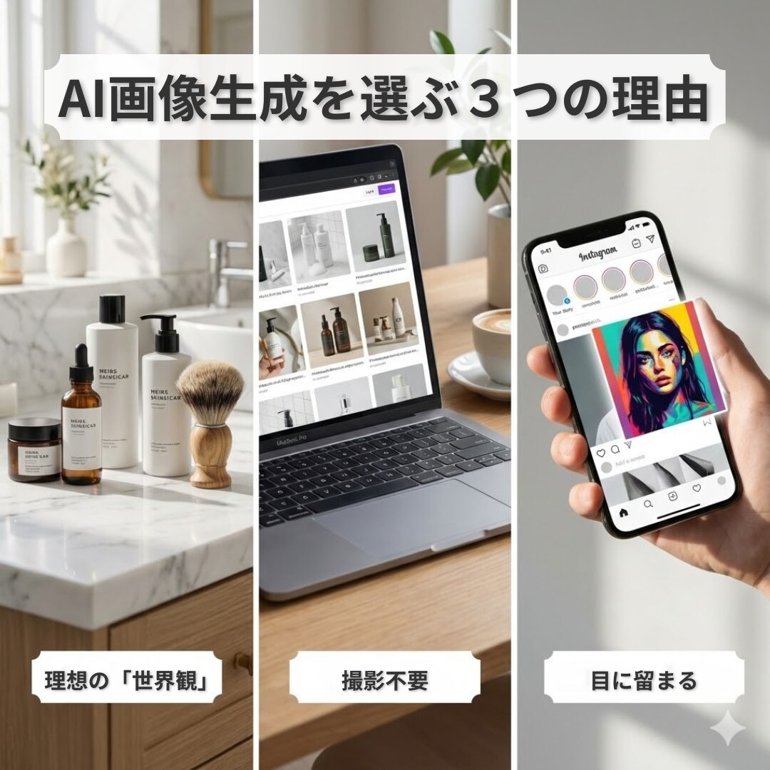 AI×Canvaで目に留まるSNS画像作りますます 撮影不要！あなたのブランドだけの「理想の世界観」をAIで表現 イメージ2