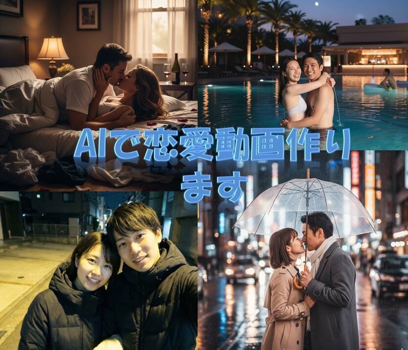 AI動画で恋愛ロマンスを作ります あなたの素敵な恋愛妄想かなえます イメージ1