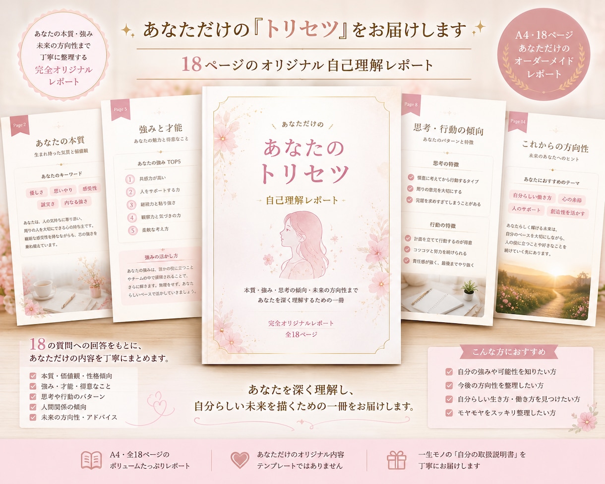 あなたの本質と強みを深く知るお手伝いをします 自分を知れば、自分らしさが輝き出す。 イメージ1