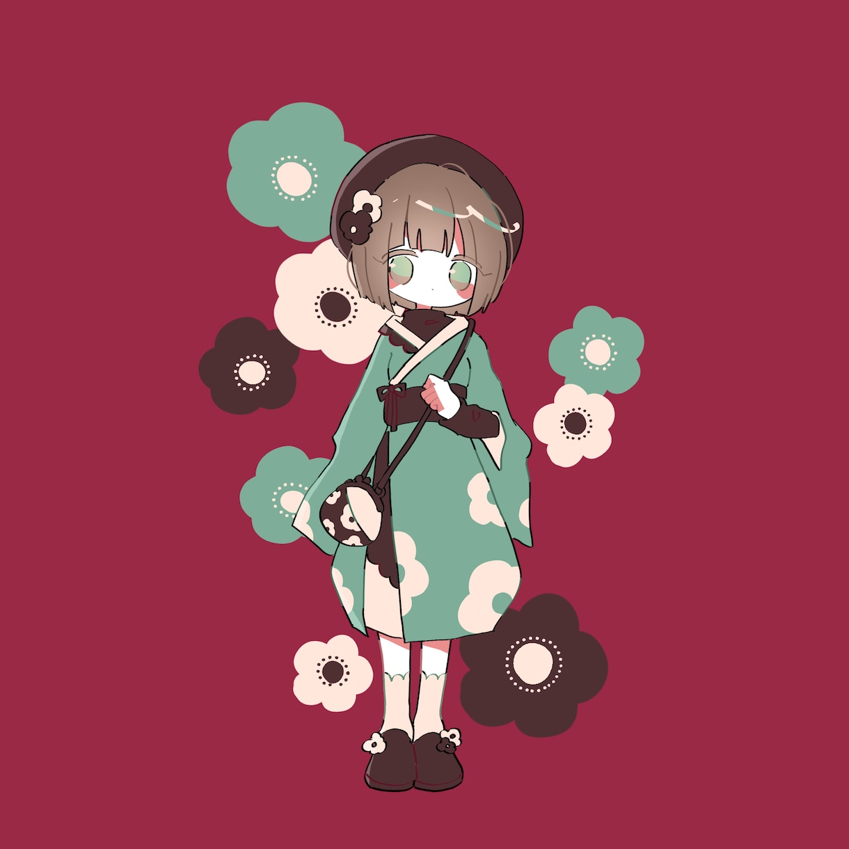 飾りたくなる4頭身デフォルメイラスト描きます おしゃれでキュートなイラストに仕上げます イメージ1