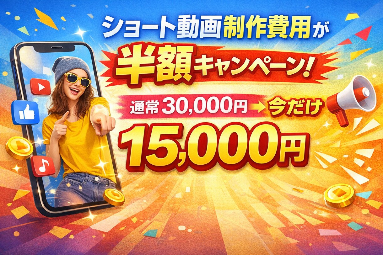 沖縄で実績づくり！ショート動画破格で制作します ココナラで実績づくりのため、1月中のみ半額でご対応いたします イメージ1