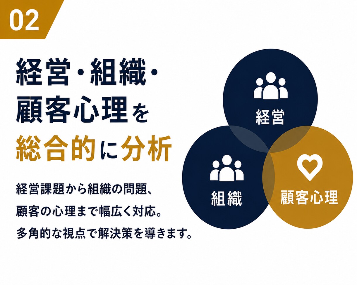 現役心理学教授が、売上・組織・顧客心理を分析します AIやコンサルでは捉えにくい、経営の「心理力学」を分析します イメージ3
