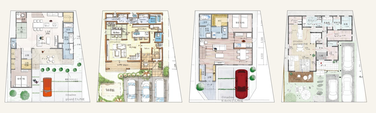 住宅の間取り初期ブランを2～3案提供します あなたの暮らしに合う間取りを比較提案 イメージ1