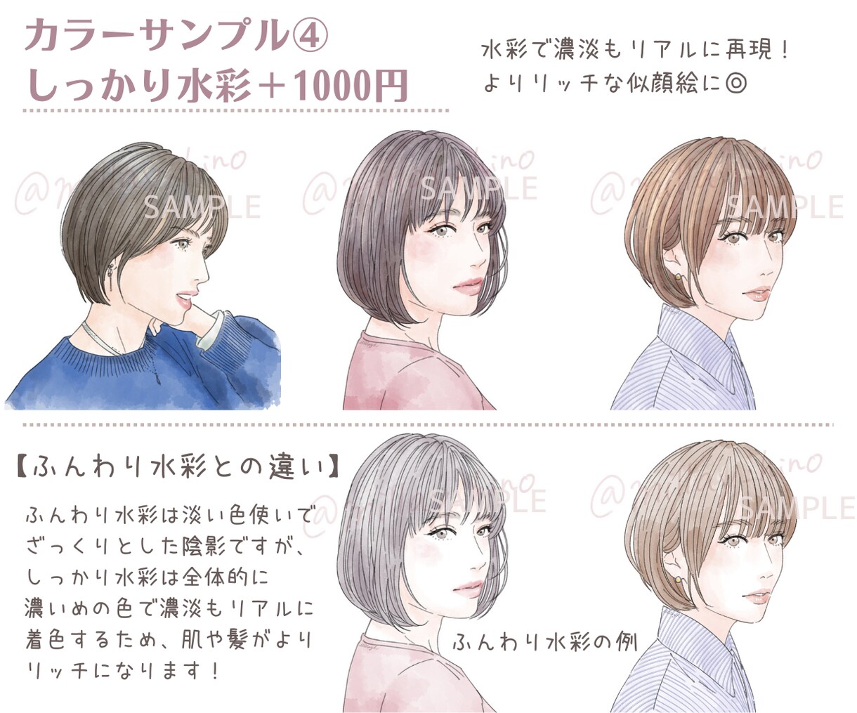 商用可◆シンプルおしゃれな似顔絵アイコン制作します お写真から、オシャレでほんのり似ている似顔絵お描きします♡ イメージ8