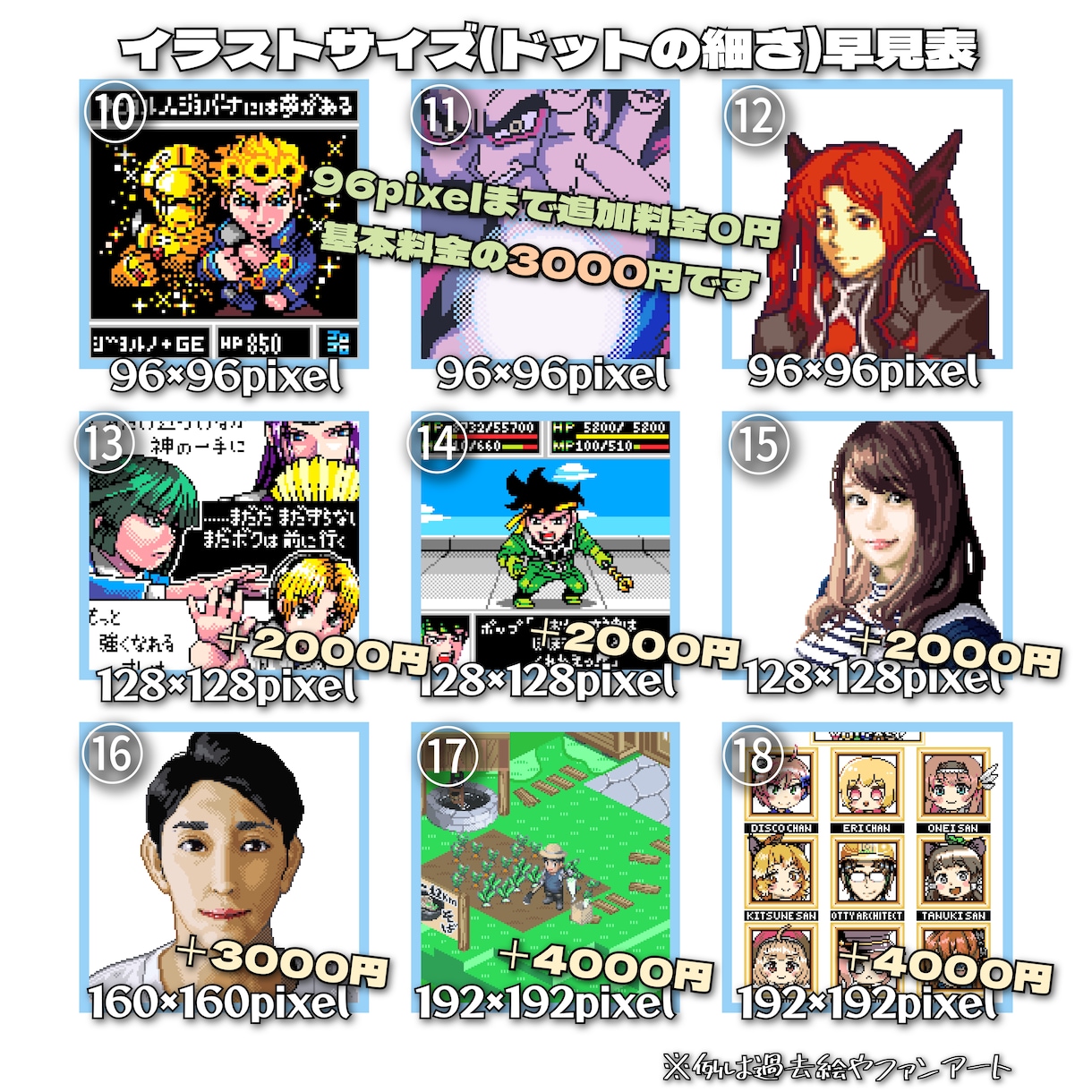 ドット絵の イラスト・SNS用のアイコン作ります 似顔絵・バストアップ・グッズイラスト・フリー依頼(プラン③) イメージ5