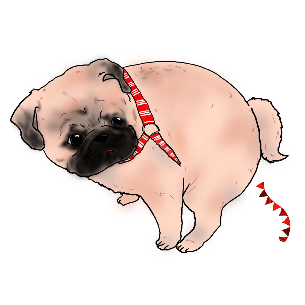 ペットのどすこいイラスト描きます ペットのがんばってるところを敢えてイラストにしてみませんか？ イメージ2