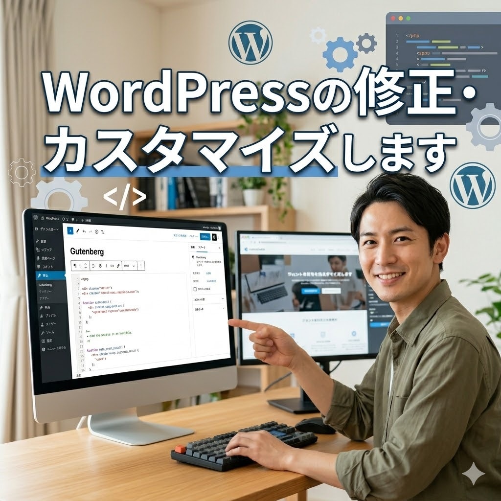 WordPressの修正・カスタマイズします Wordpressにあなたのお好みの機能を実装いたします！ イメージ1