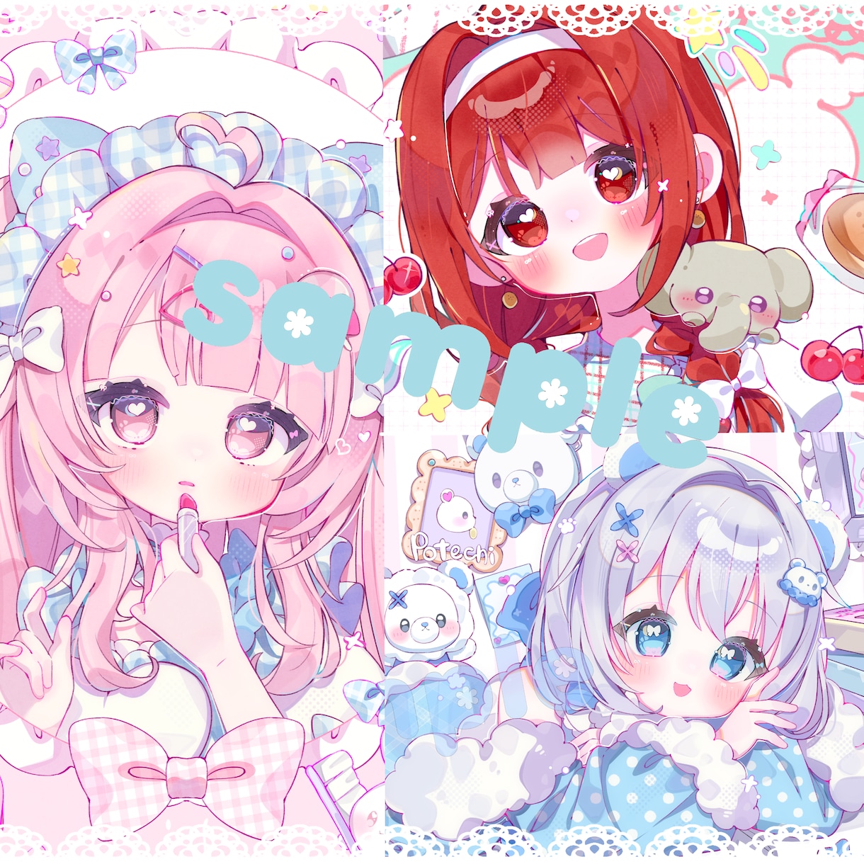 修正無料！ふわふわ可愛いイラストをお届けします 1枚絵・ミニキャラ・立ち絵・アイコン・記念日なども対応可◎ イメージ5