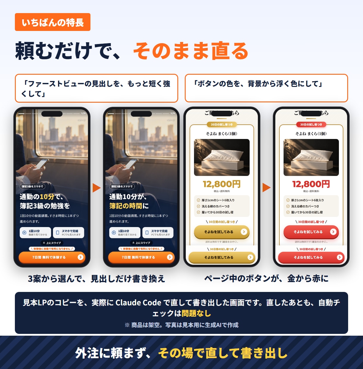 AIでLP・スワイプLPを量産できる環境を作ります 最初の1本はこちらで制作。2本目からは言葉で量産 イメージ4