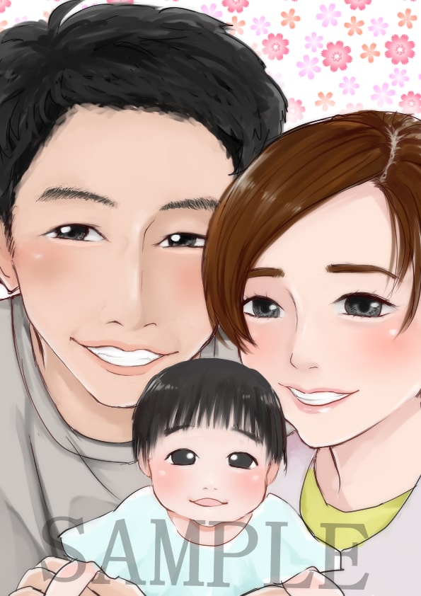 お写真から漫画風の似顔絵イラスト描きます SNSアイコン、記念日のプレゼント、思い出の一枚として。 イメージ4
