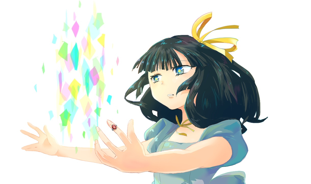 キラキラ硝子のような綺麗な色のイラスト描きます イメージ1