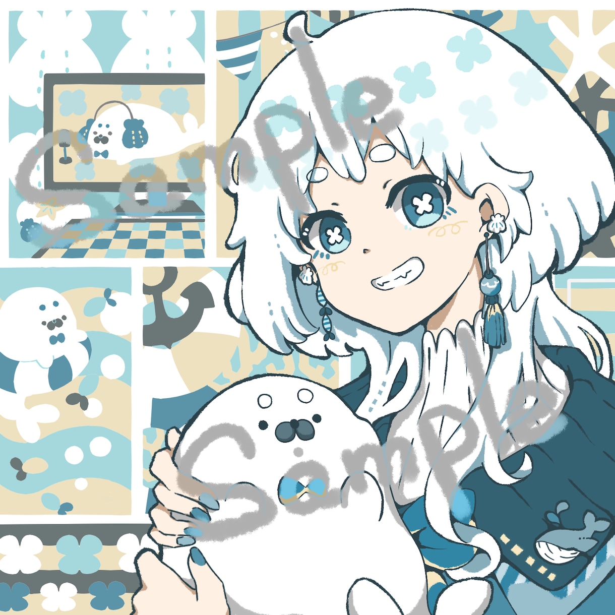 お洒落なSNSアイコン＊作成致します SNSアイコン用のイラストを描かさせていただいております イメージ4