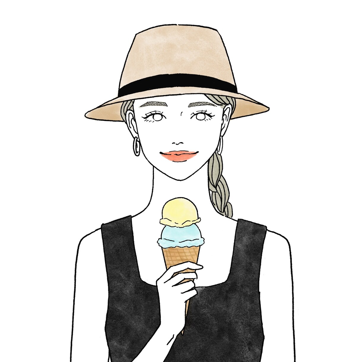 商用可！線画と水彩タッチのイラスト描きます おしゃれで映えるイラスト＊SNSや広告の挿絵プレゼントに イメージ6