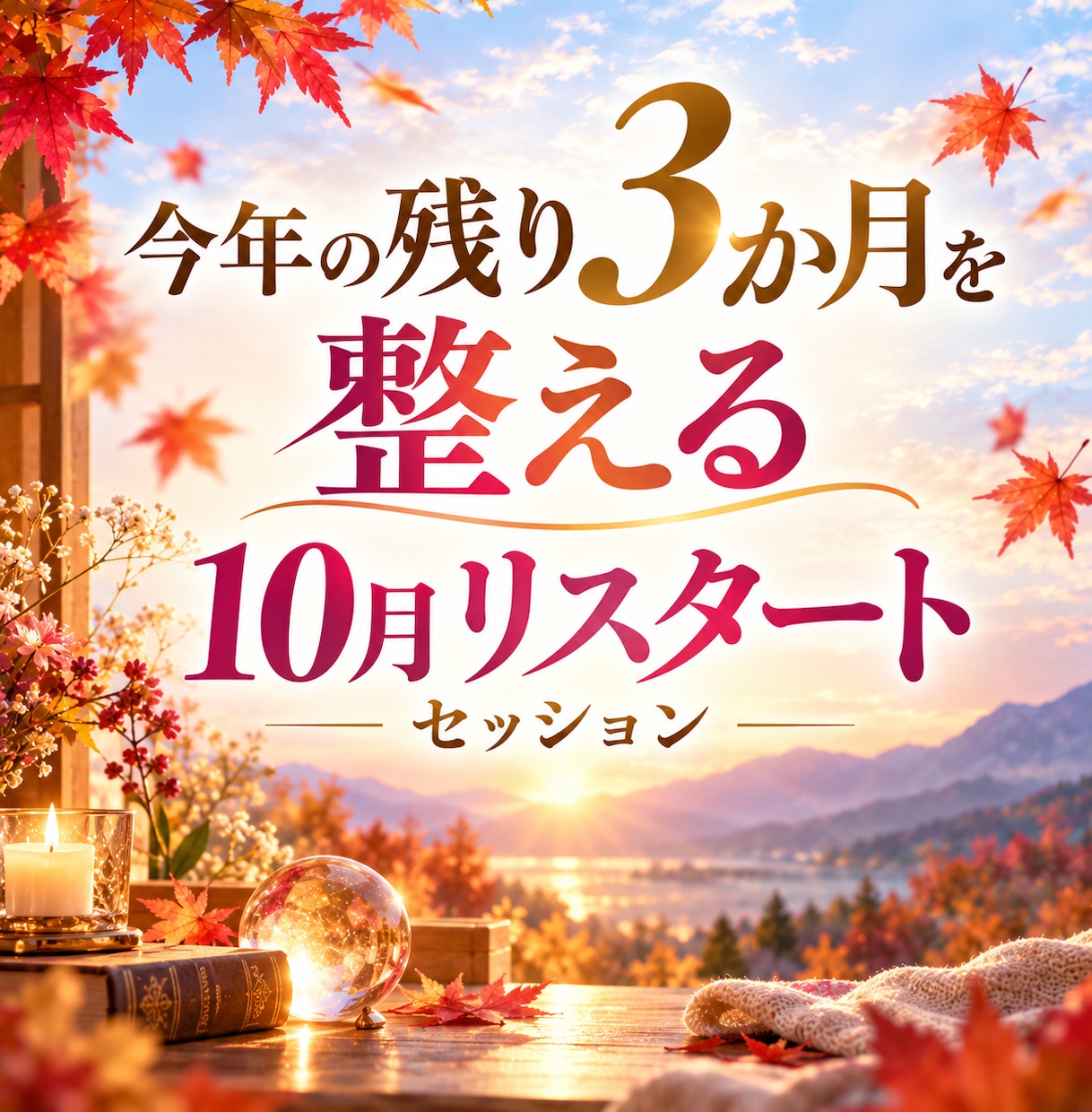 １０月限定！今年の残り3か月の未来の流れを整えます 10月・11月・12月をひとつの流れとして整える イメージ1