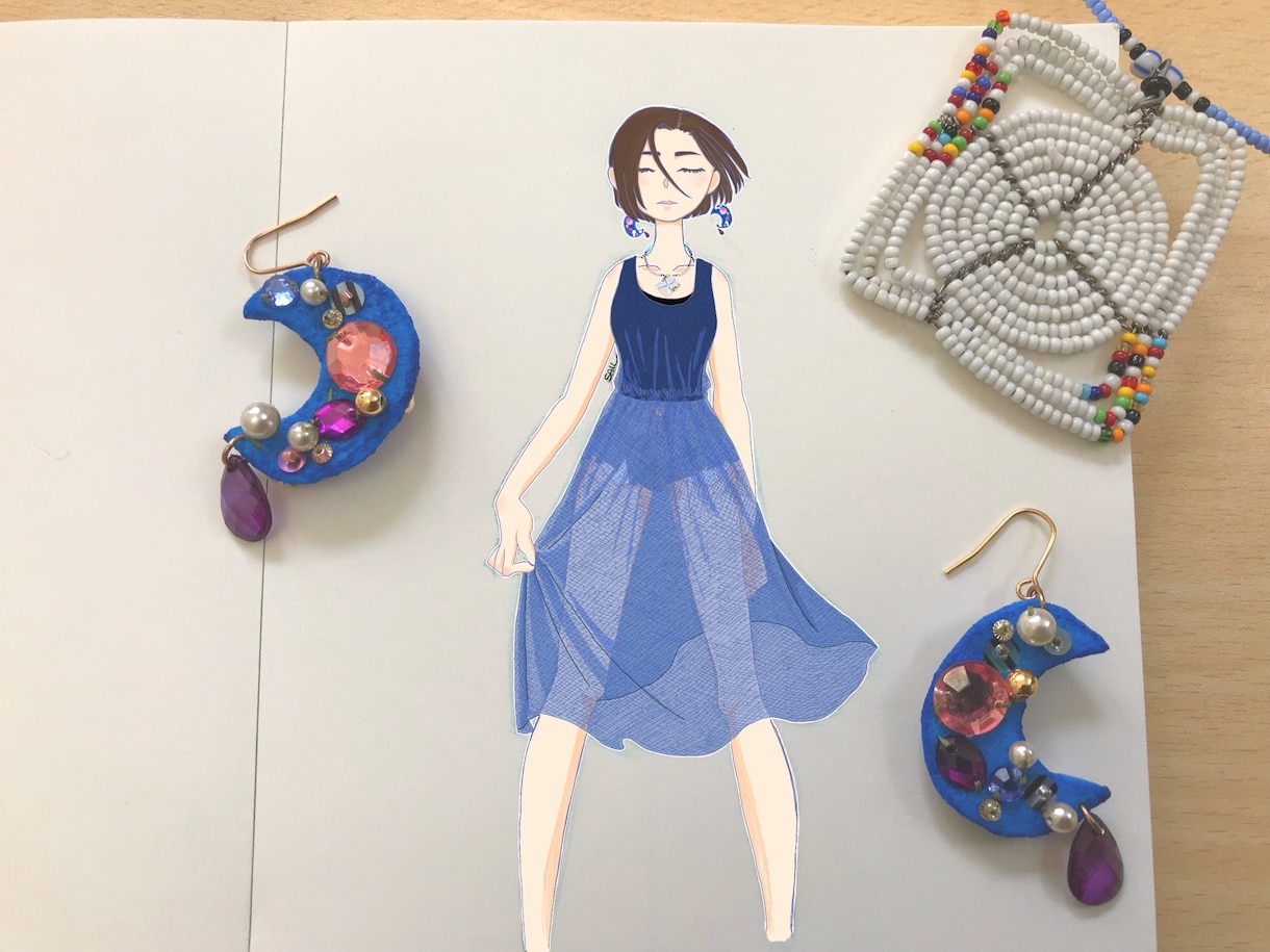 民族衣装・ファッションイラスト・細かい模様描きます 晴れ着の思い出をイラストにしませんか？ イメージ10