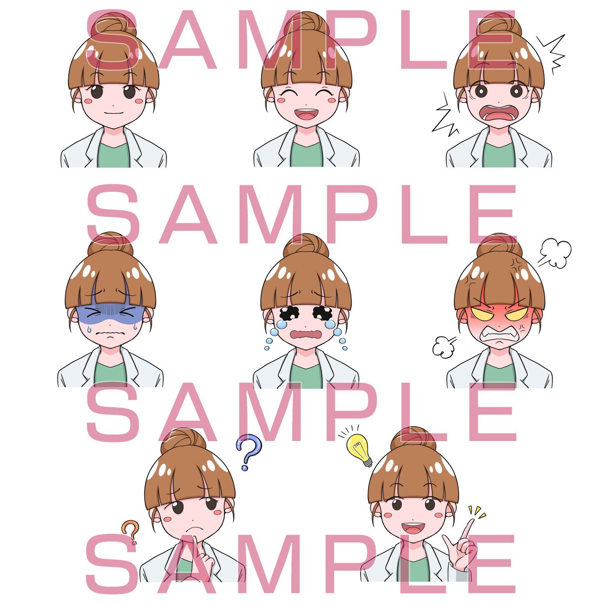 シンプルで使いやすいアイコンをお描きします 基本料金のみで表情を4点も選べちゃうお得なセットです！ イメージ7