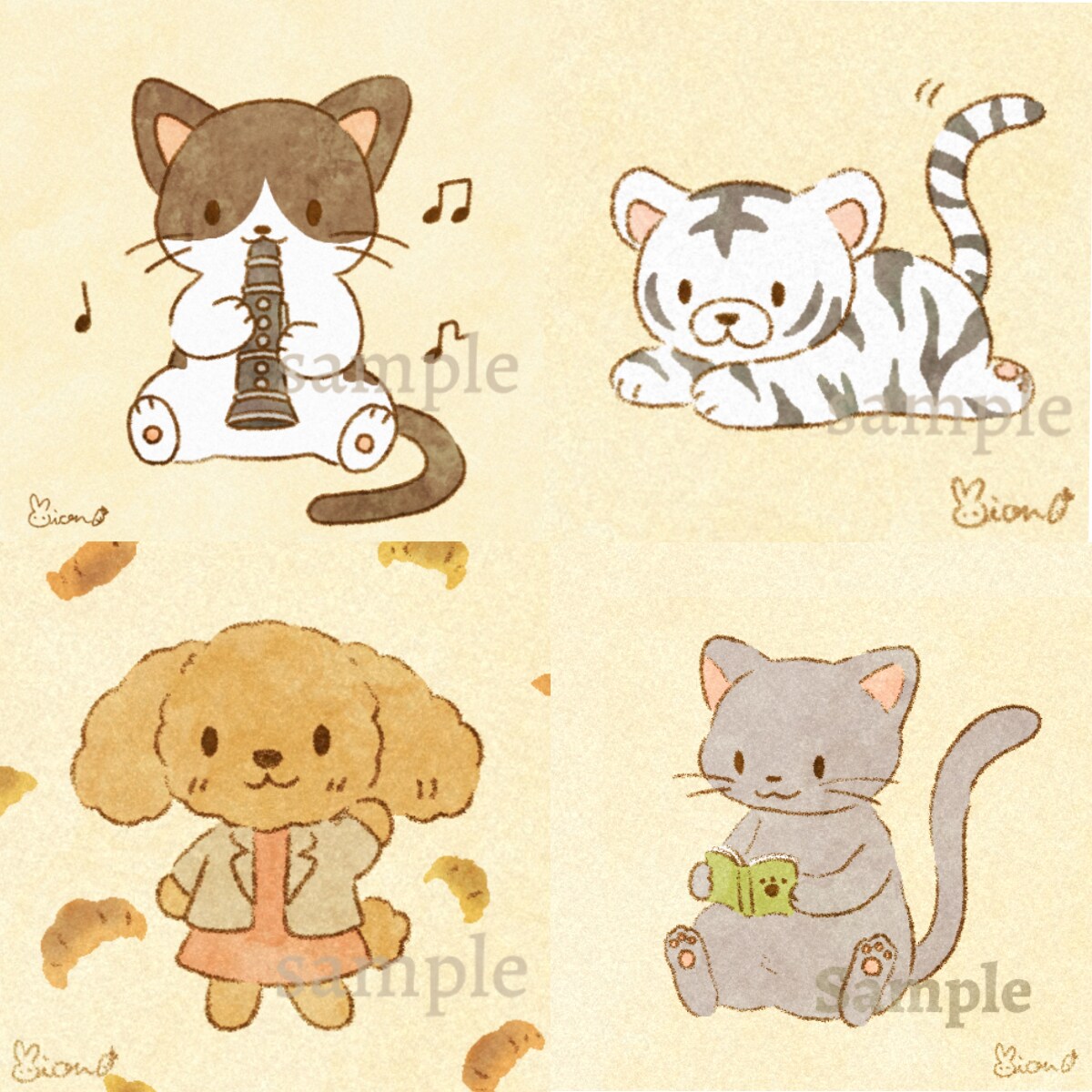 商用OK!絵本風かわいいイラスト制作します アイコン、挿絵、ヘッダー、グッズ etc...幅広く対応◎ イメージ9