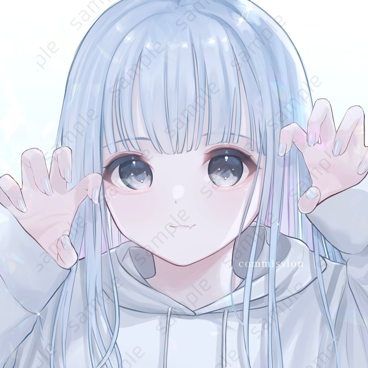 かわいい等身大キャラのSNSアイコン描きます 儚くキラキラした雰囲気で描きます！ イメージ2