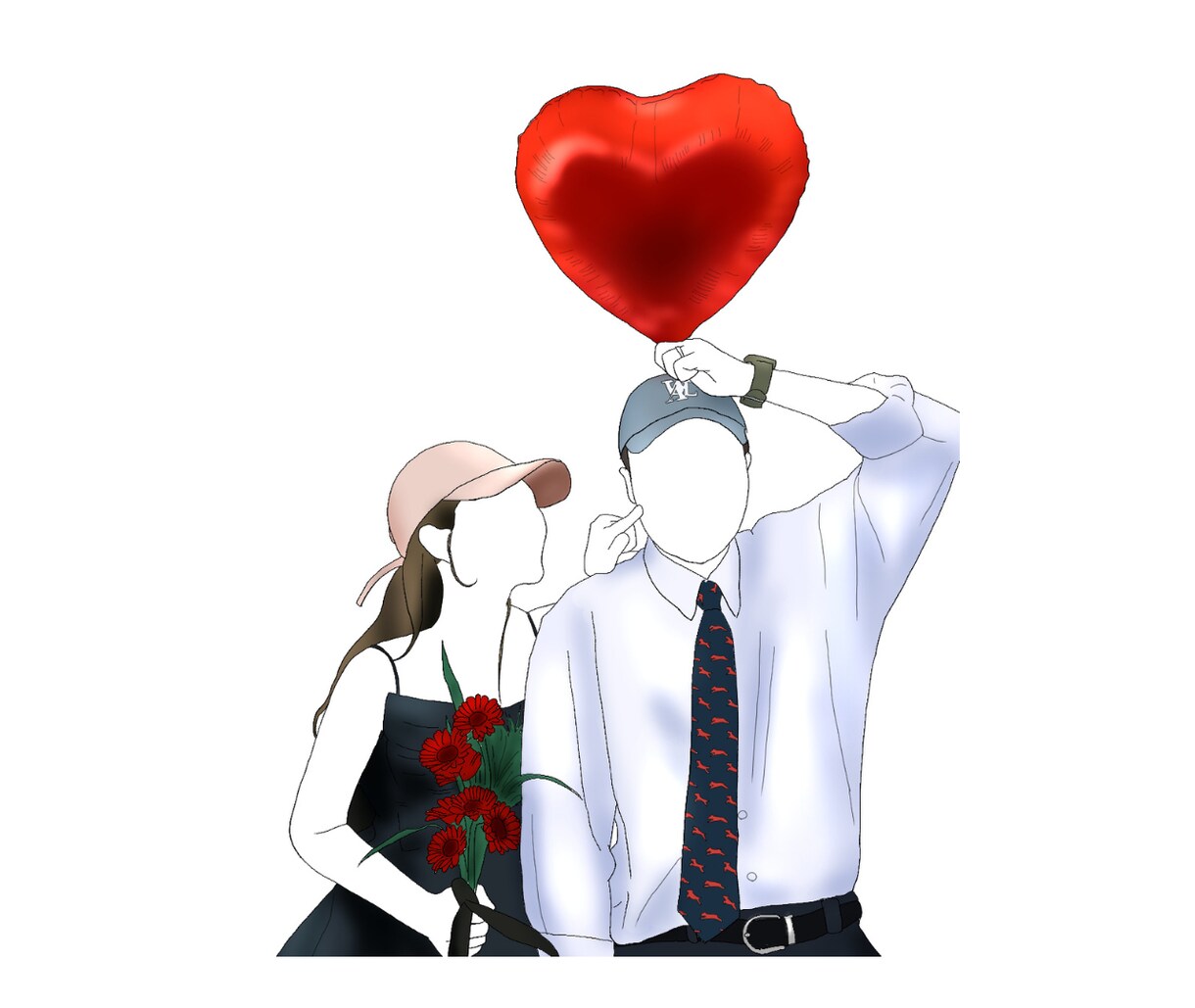 いただいた写真をもとに線画イラストを描きます 結婚式アイテムや、SNSアイコンなど様々な用途で使用できます イメージ6