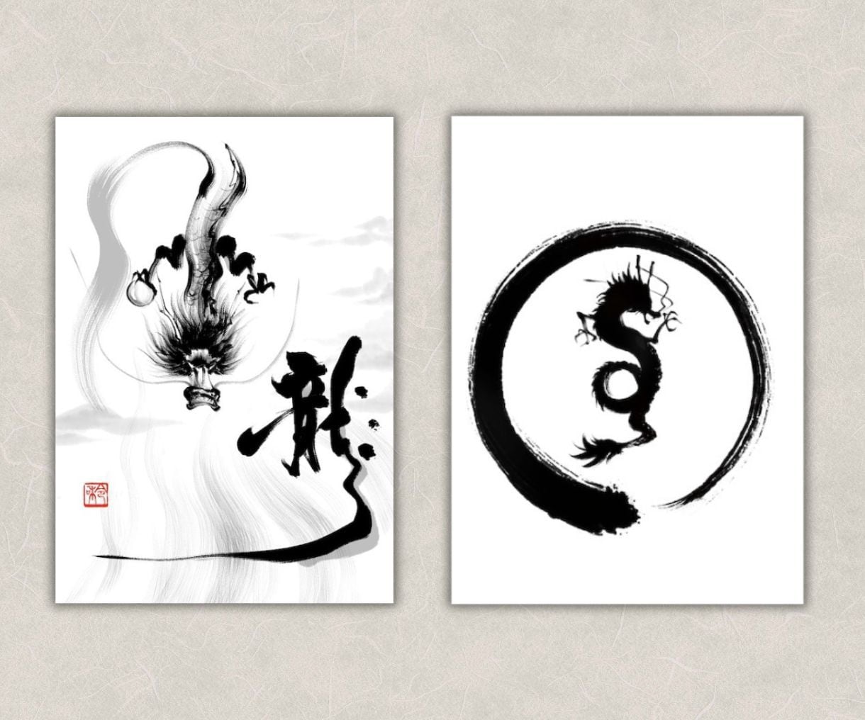 手描きでオリジナルの水墨画・墨絵を創作いたします ロゴ・パッケージ・看板・ウェブ・SNSなどにご活用できます イメージ3