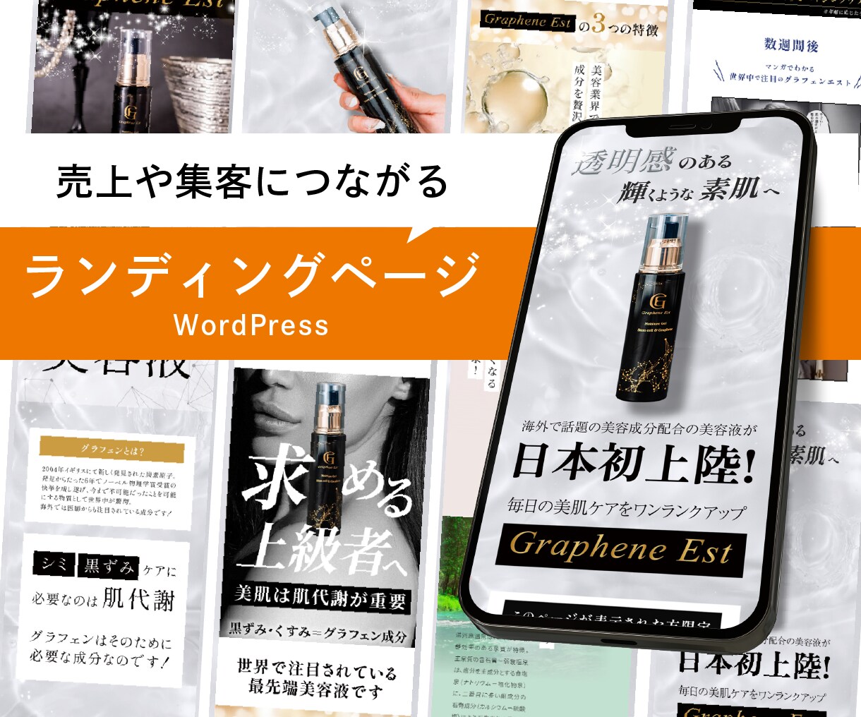 集客のためのLP、ランディングページ制作します Wordpress、UTAGE、売上げ、目的達成 イメージ1