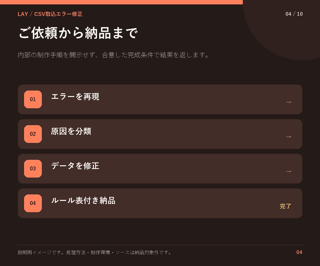 CSV取込エラーの原因を整理して直します エラー行と修正内容を追える形で納品 イメージ4